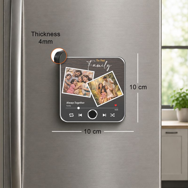 amily Photo Frame Customized Musical Photo Frame Rechargeable Speaker with On/Off Button Meaningful Home Decor Gift for Parents, Anniversary
